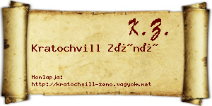 Kratochvill Zénó névjegykártya